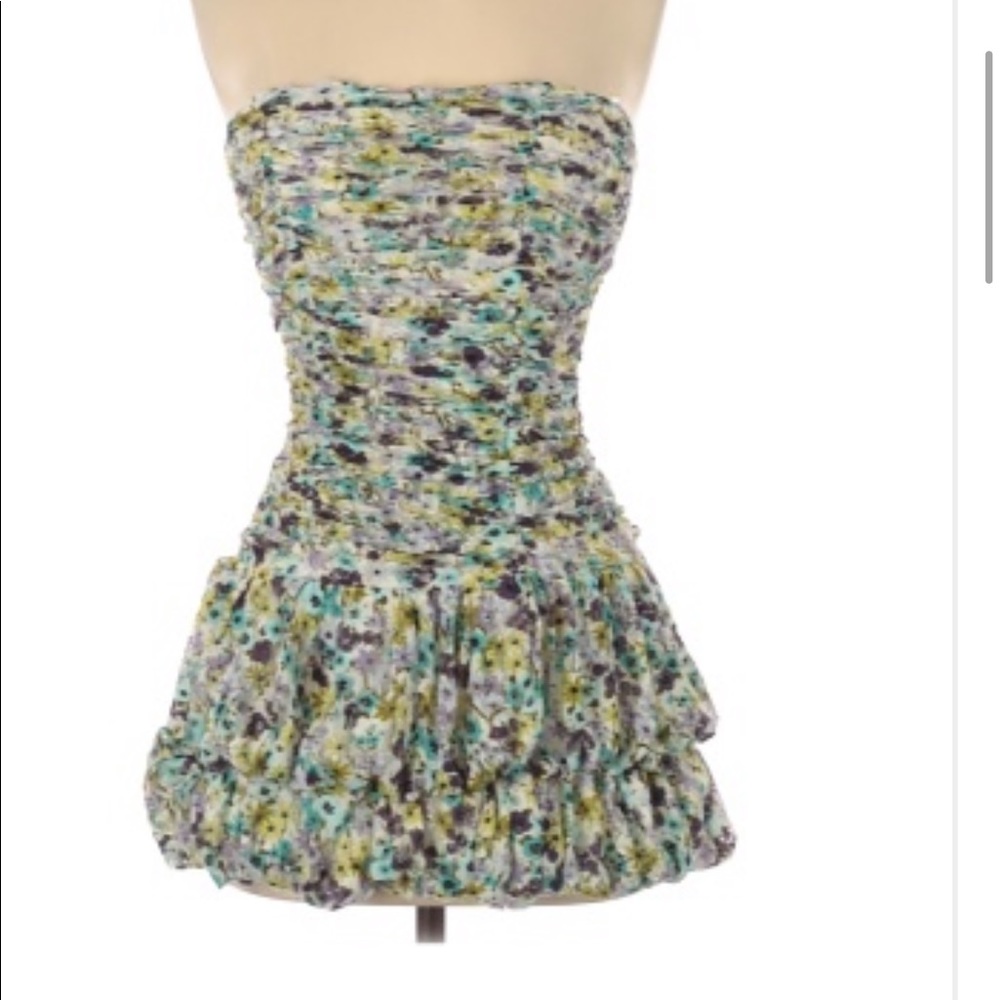 Floral Strapless Dress